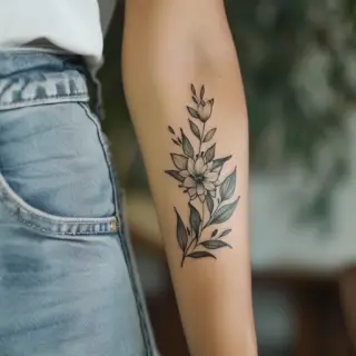 21 Stunning Black Feminine Floral Tattoo Designs You'll Love
