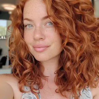 Luscious waves in a brilliant copper brown shade display incredible movement and shine. Subtle golden undertones peek through the base color, while thoughtfully placed lighter pieces create beautiful dimension.